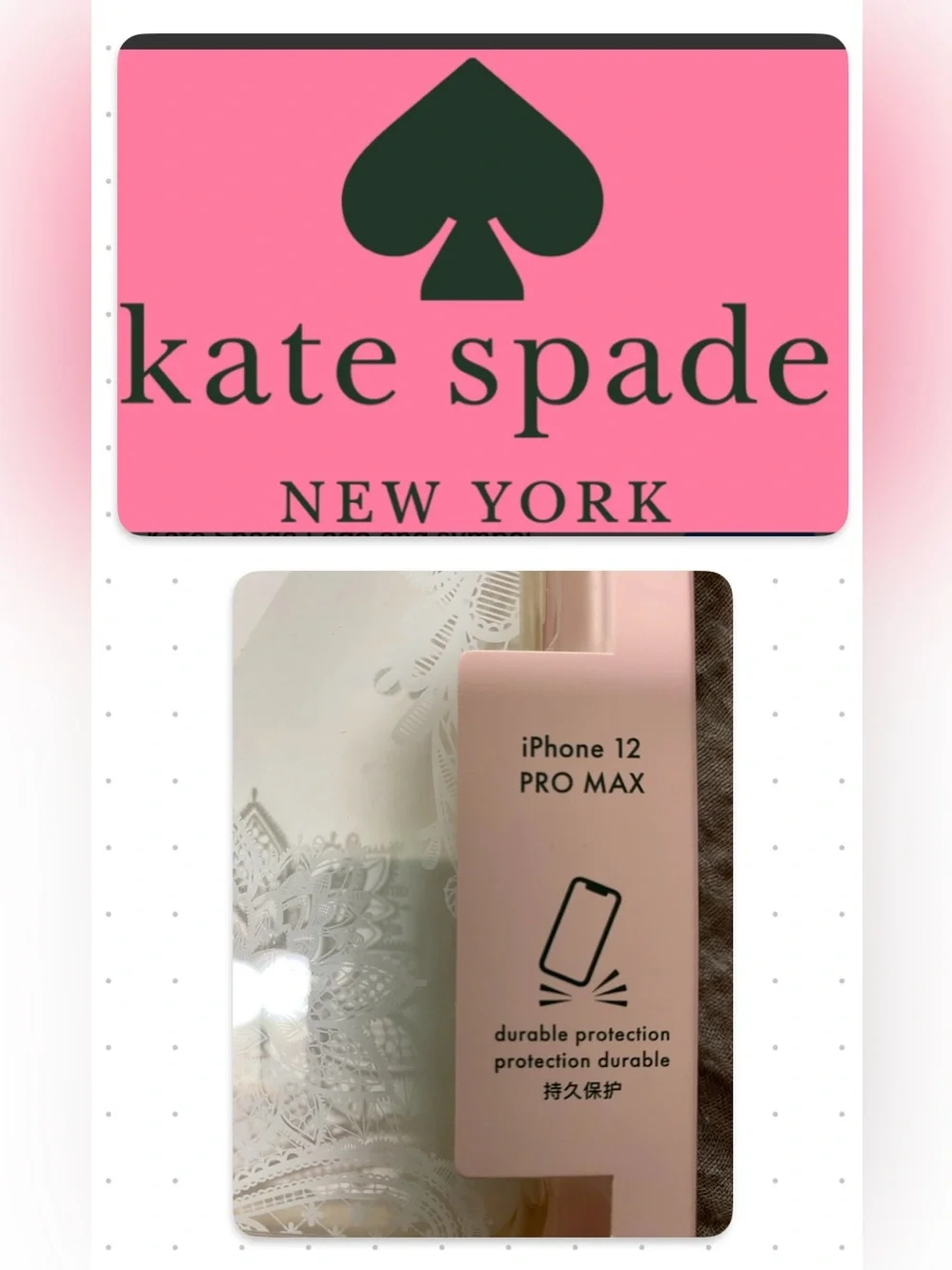 kate spade Pink & White Floral Design iPhone 12 Pro Max Case